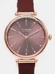 Шоколадный женские наручные часы Curren 9081 в подарочной упаковке
