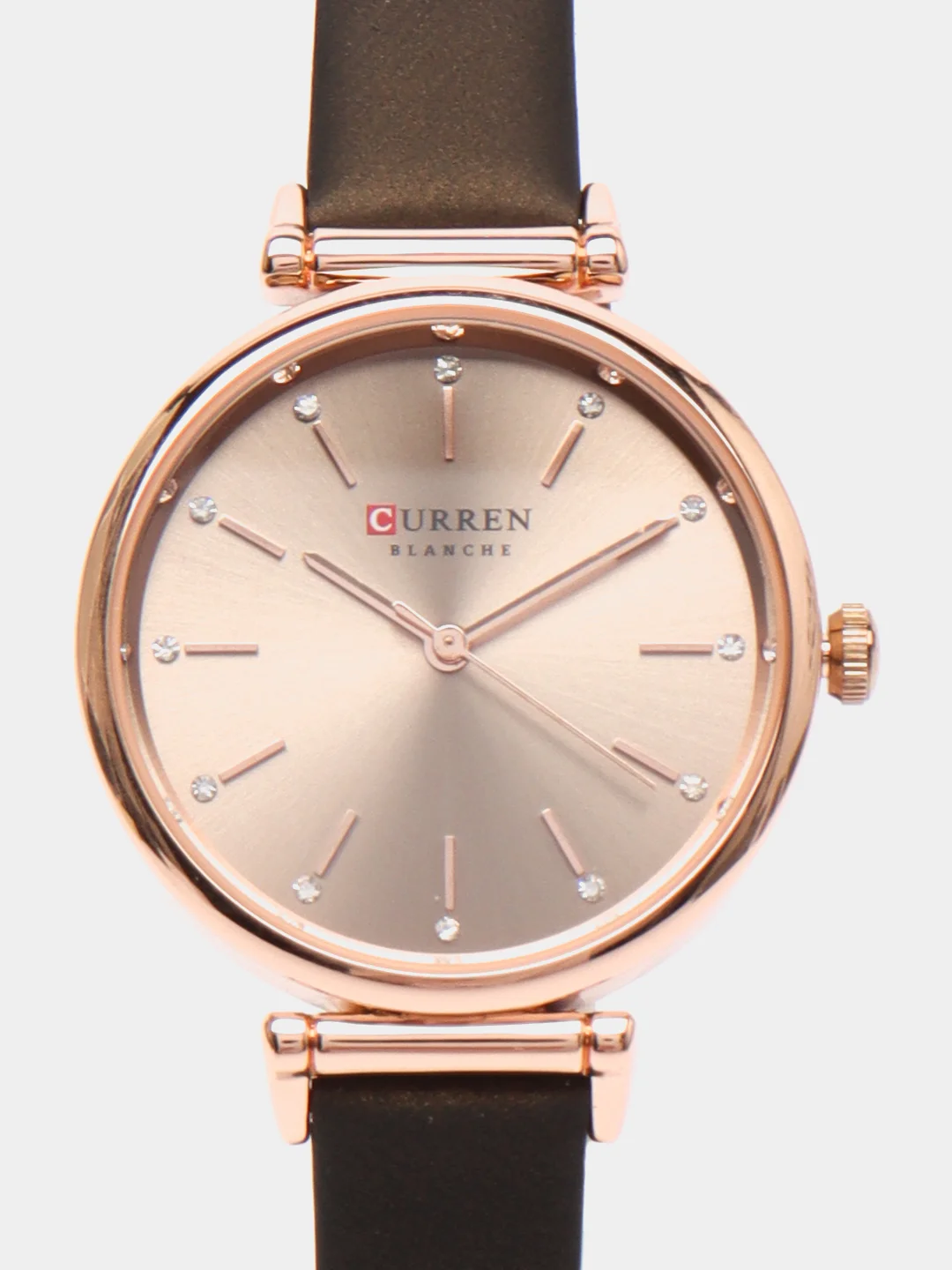 Коричневый женские наручные часы Curren 9081 в подарочной упаковке