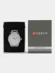 Серебряный мужские наручные часы Curren 8409 в подарочной упаковке