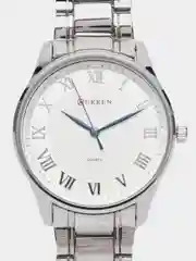 Серебряный мужские наручные часы Curren 8409 в подарочной упаковке