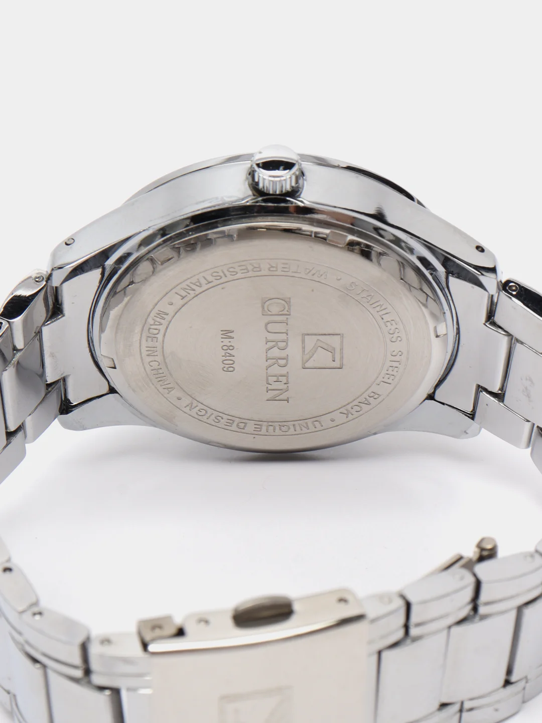 Серебряный мужские наручные часы Curren 8409 в подарочной упаковке