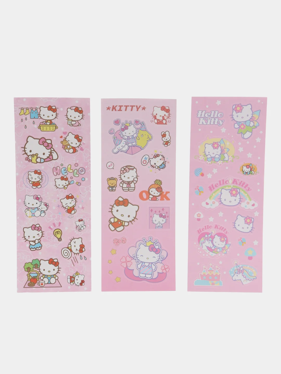 Бежевый наклейки для стикербомбинга, Kuromi, Melody, Hello Kitty, Sinnamoroll. Стикерпак, Куроми