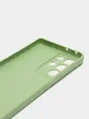 Зеленый чехол для Samsung Galaxy S21 Ultra (Самсунг С21 ультра) Силиконовый, c защитой камеры