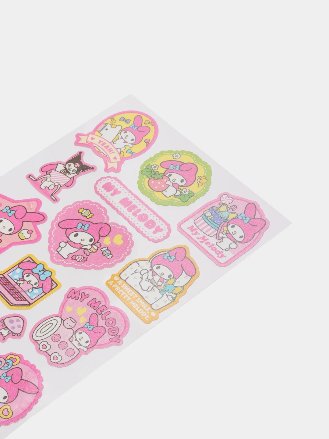 Горчичный наклейки для стикербомбинга, Kuromi, Melody, Hello Kitty, Sinnamoroll. Стикерпак, Куроми