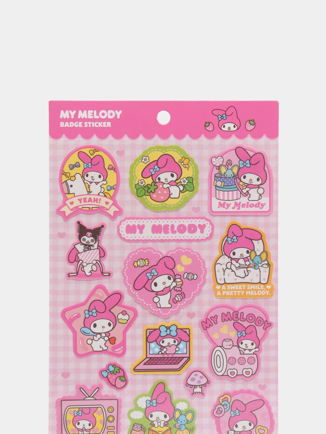 Горчичный наклейки для стикербомбинга, Kuromi, Melody, Hello Kitty, Sinnamoroll. Стикерпак, Куроми