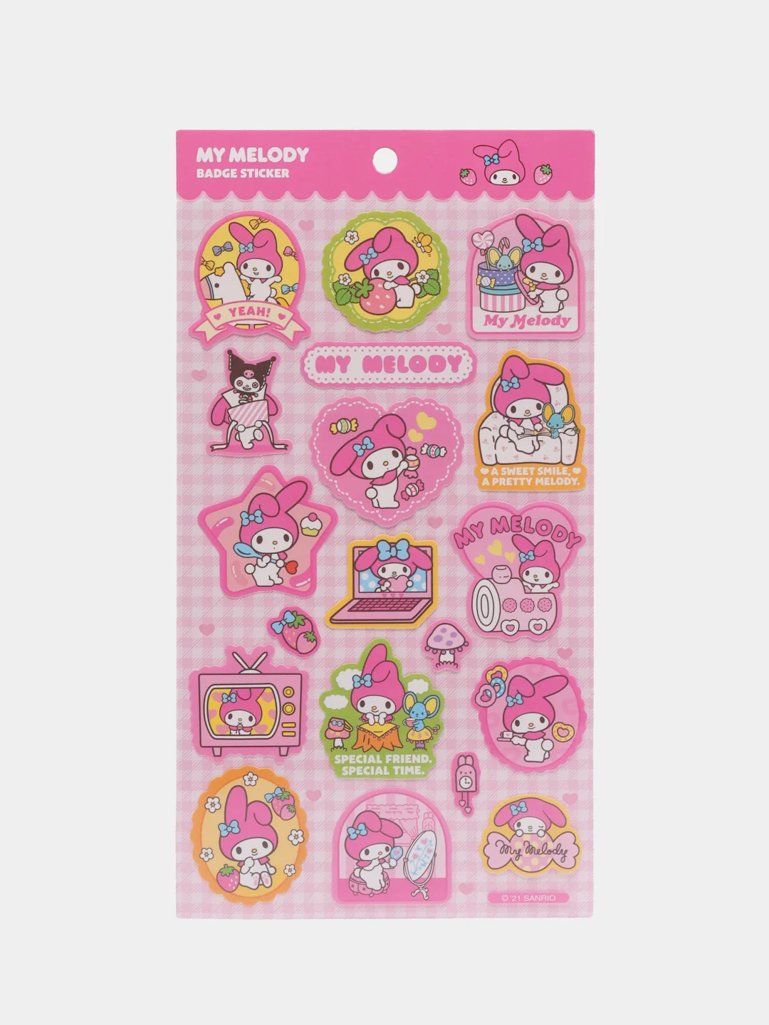 Горчичный наклейки для стикербомбинга, Kuromi, Melody, Hello Kitty, Sinnamoroll. Стикерпак, Куроми