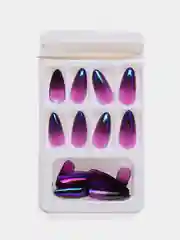Индиго накладные ногти с дизайном