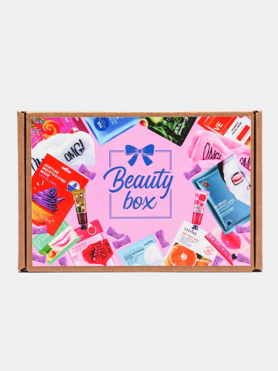 Желтый beauty Box подарочный набор Бьюти бокс с косметикой. Набор косметики женский. Сюрприз бокс