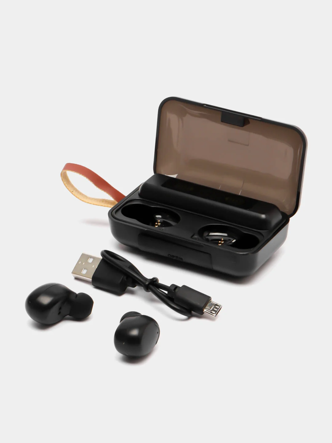 Наушники беспроводные TWS F9, bluetooth, с power bank
