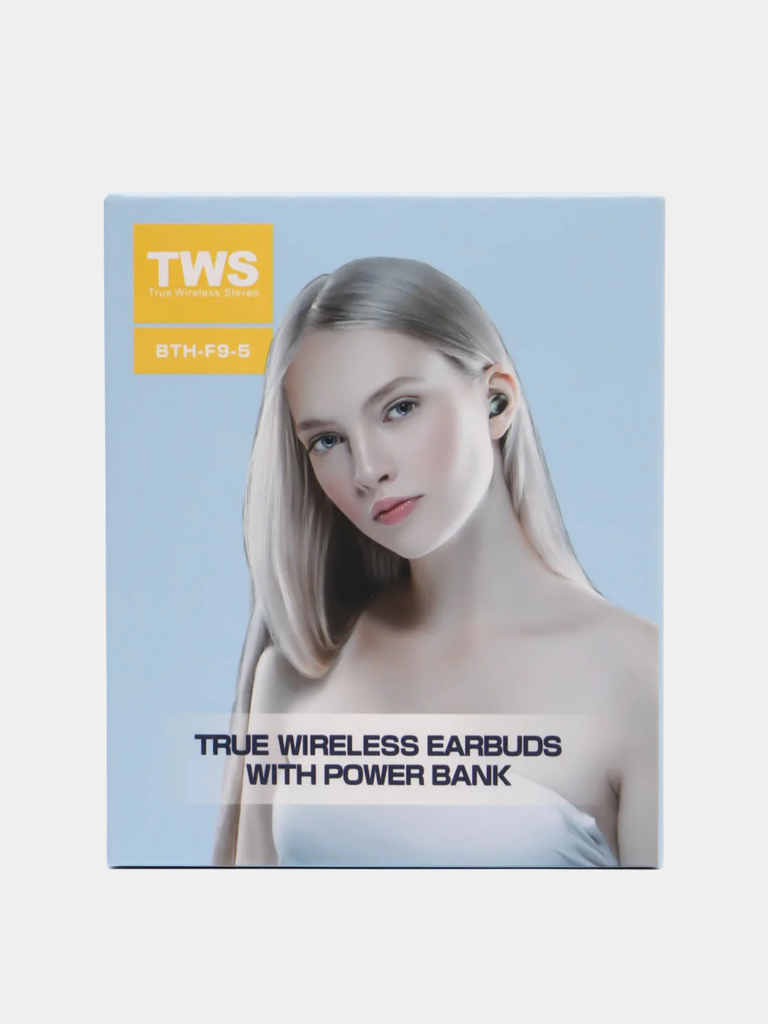 Наушники беспроводные TWS F9, bluetooth, с power bank