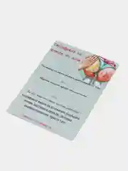 Бирюзовый подарочный сертификат на шлепок по попе