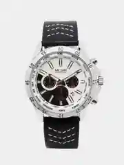 Серебряный мужские наручные часы Megir ML2103G с хронографом, в подарочной упаковке