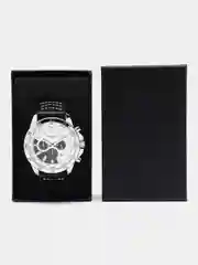 Серебряный мужские наручные часы Megir ML2103G с хронографом, в подарочной упаковке