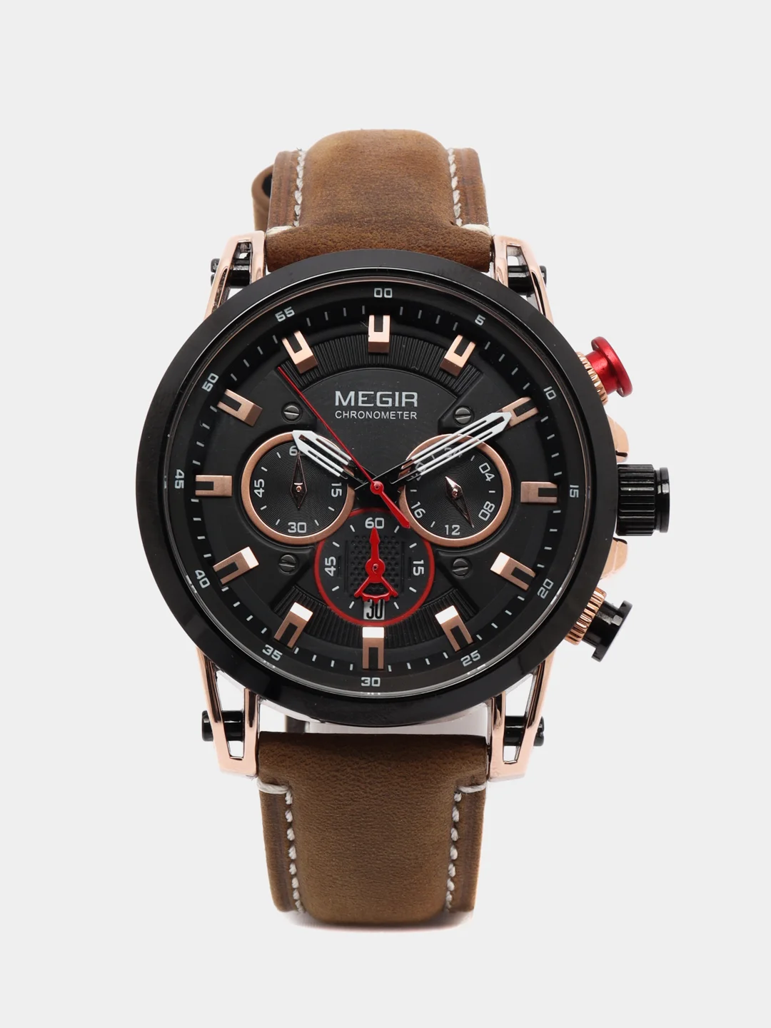Хаки мужские наручные часы Megir ML2085G, с хронографом, в подарочной упаковке