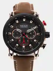 Хаки мужские наручные часы Megir ML2085G, с хронографом, в подарочной упаковке