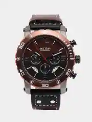 Коричневый мужские наручные часы Megir ML2084G, с хронографом, в подарочной упаковке