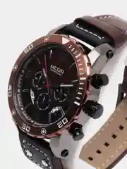 Коричневый мужские наручные часы Megir ML2084G, с хронографом, в подарочной упаковке
