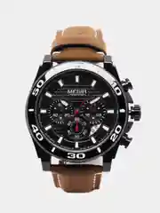 Коричневый мужские наручные часы Megir ML2094G, с хронографом, в подарочной упаковке