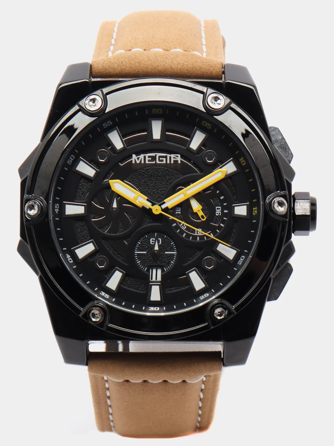 Хаки мужские наручные часы Megir ML2122G, с хронографом, в подарочной упаковке