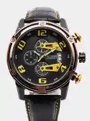 Желтый мужские наручные часы Megir ML2078G, с хронографом, в подарочной упаковке