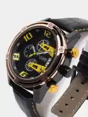 Желтый мужские наручные часы Megir ML2078G, с хронографом, в подарочной упаковке