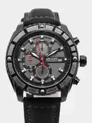 Черный мужские наручные часы Megir ML2119G с хронографом, в подарочной упаковке