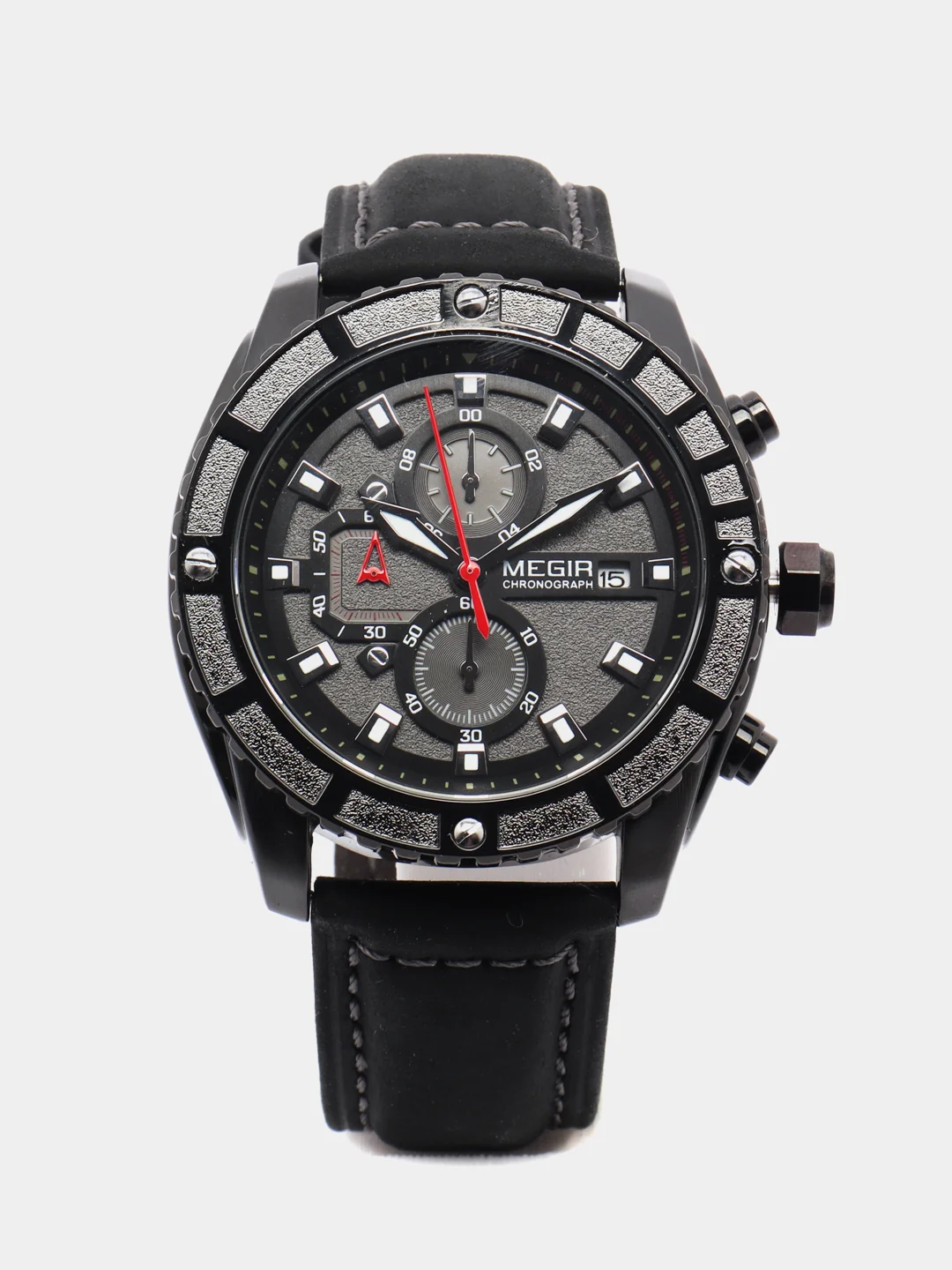 Черный мужские наручные часы Megir ML2119G с хронографом, в подарочной упаковке