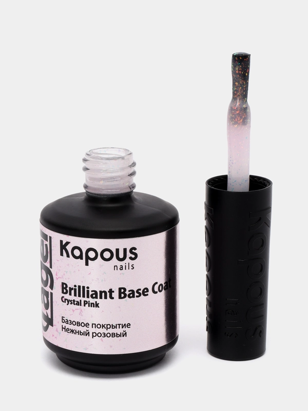 Базовое покрытие Kapous "Вrilliant Base Coat Crystal Pink" "Нежный розовый", Арт2941 15 мл