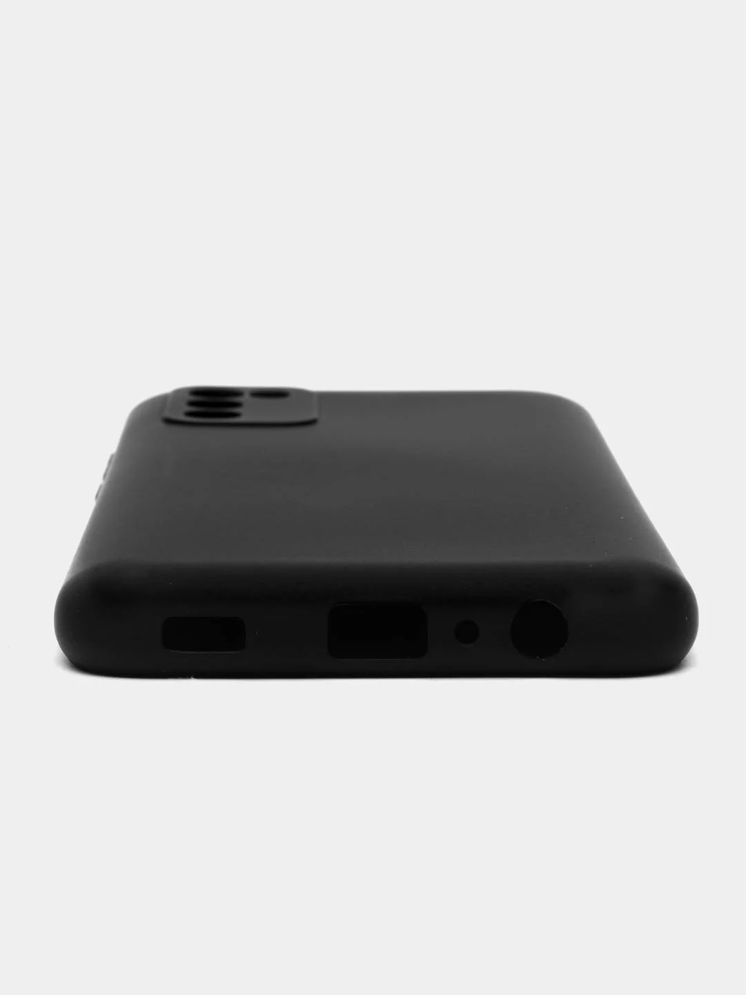 Черный чехол силиконовый для Samsung Galaxy A02s, Silicone Cover