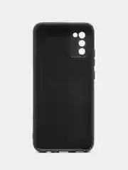 Черный чехол силиконовый для Samsung Galaxy A02s, Silicone Cover