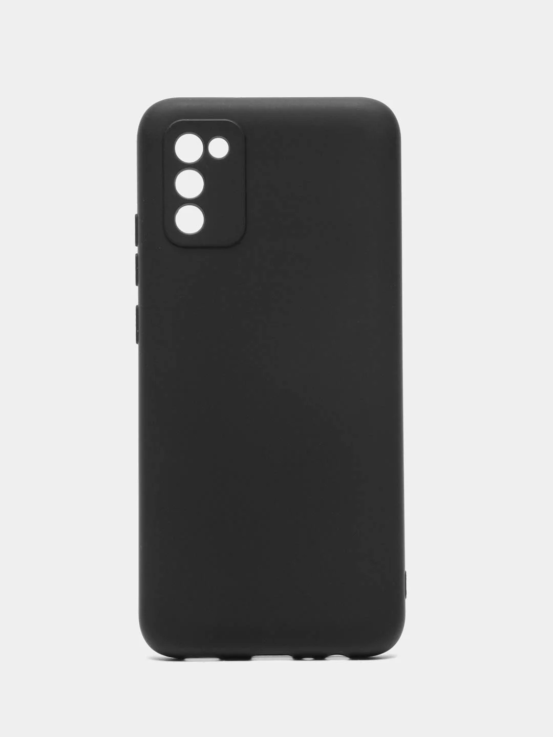 Черный чехол силиконовый для Samsung Galaxy A02s, Silicone Cover