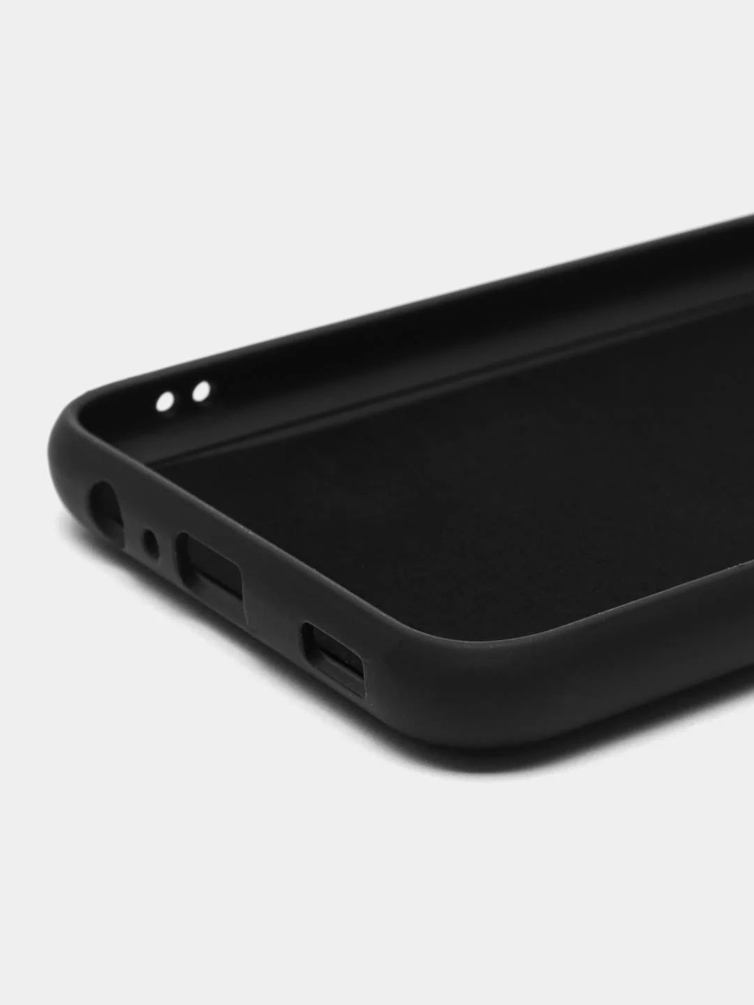 Черный чехол силиконовый для Samsung Galaxy A02s, Silicone Cover