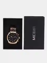 Бронзовый мужские наручные часы Megir MS2154G, с хронографом, в подарочной упаковке