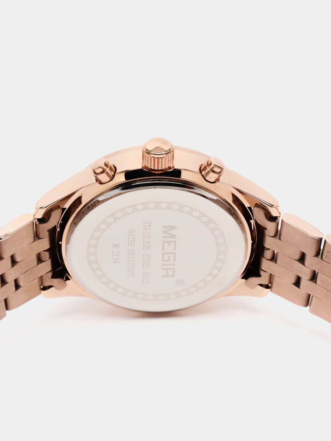 Бронзовый мужские наручные часы Megir MS2154G, с хронографом, в подарочной упаковке