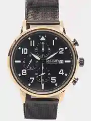 Золотой мужские наручные часы Megir MS2157G, с хронографом, в подарочной упаковке