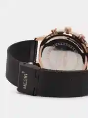 Хром мужские наручные часы Megir MS2157G, с хронографом, в подарочной упаковке