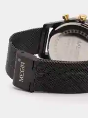 Золотой мужские наручные часы Megir MS2153G, с хронографом, в подарочной упаковке