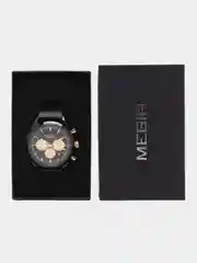 Золотой мужские наручные часы Megir MS2153G, с хронографом, в подарочной упаковке