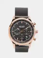 Бронзовый мужские наручные часы Megir MS2153G, с хронографом, в подарочной упаковке