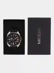 Серебряный мужские наручные часы Megir MN2147G, с хронографом, в подарочной упаковке