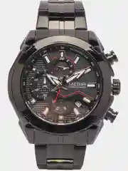 Черный мужские наручные часы Megir MS2065G, с хронографом, в подарочной упаковке