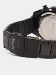 Черный мужские наручные часы Megir MS2065G, с хронографом, в подарочной упаковке