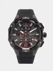 Черный мужские наручные часы Megir MN2161G, с хронографом, в подарочной упаковке