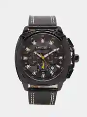 Черный мужские наручные часы, с хронографом, Megir ML2128G, в подарочной упаковке