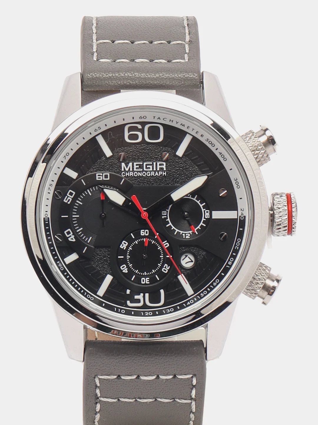 Серый мужские наручные часы Megir ML2110G с хронографом, в подарочной упаковке