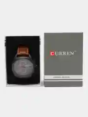 Коричневый мужские наручные часы Curren 8324 с хронографом в подарочной упаковке