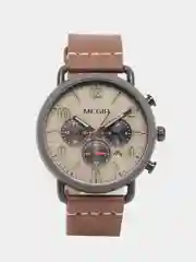 Серебряный мужские наручные часы Megir ML2158G, с хронографом, в подарочной упаковке