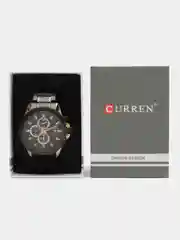 Угольный мужские наручные часы Curren 8334 с хронографом в подарочной упаковке