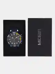 Синий мужские наручные часы Megir MN2121G, с хронографом, в подарочной упаковке
