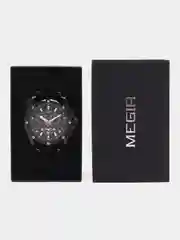 Черный мужские наручные часы Megir ML2120G с хронографом, в подарочной упаковке